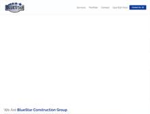 Tablet Screenshot of bluestarconstructiongroup.com